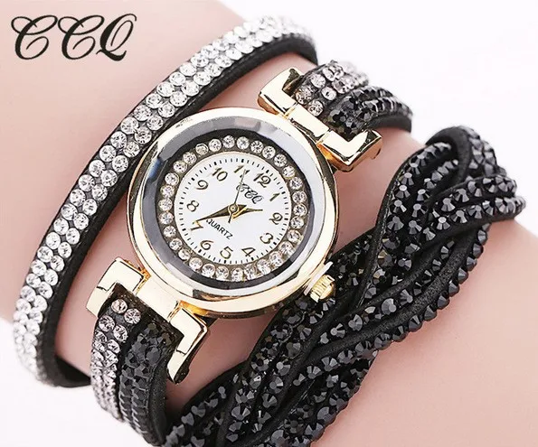 China Wholesale Punk Ladies Women Man-made Leather Long Wrist Watch ...