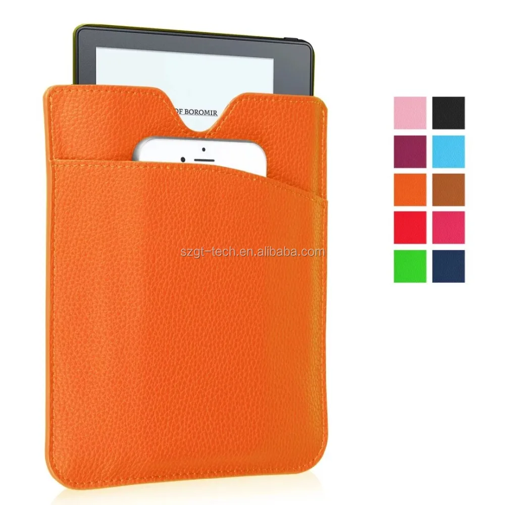 
Alibaba best sellers leather sleeve two bag leather tablet case for Amazon kindle Oasis Pouch sleeve case 