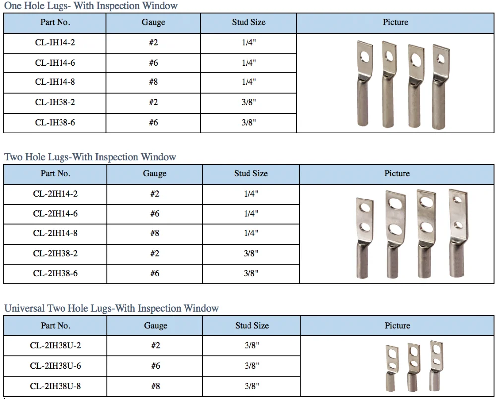 Tinned Copper Cable Terminal Lug Right Angle M6 Universal Two Holes For