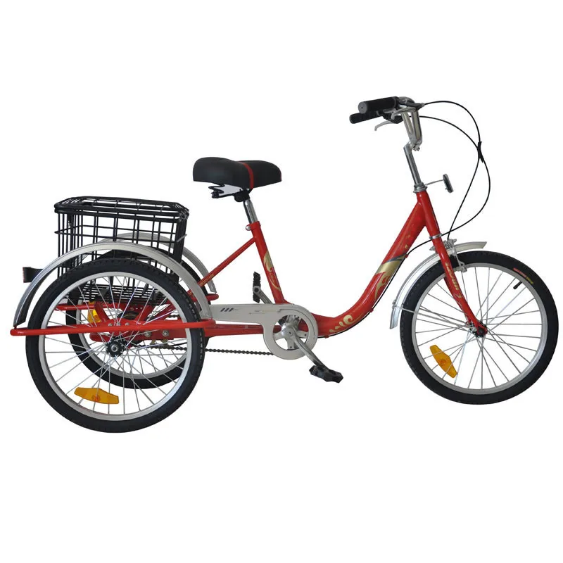 Tricycle 10 ''avec Panier,Grand Tricycle Pour Adulte Avec Siège En Bas