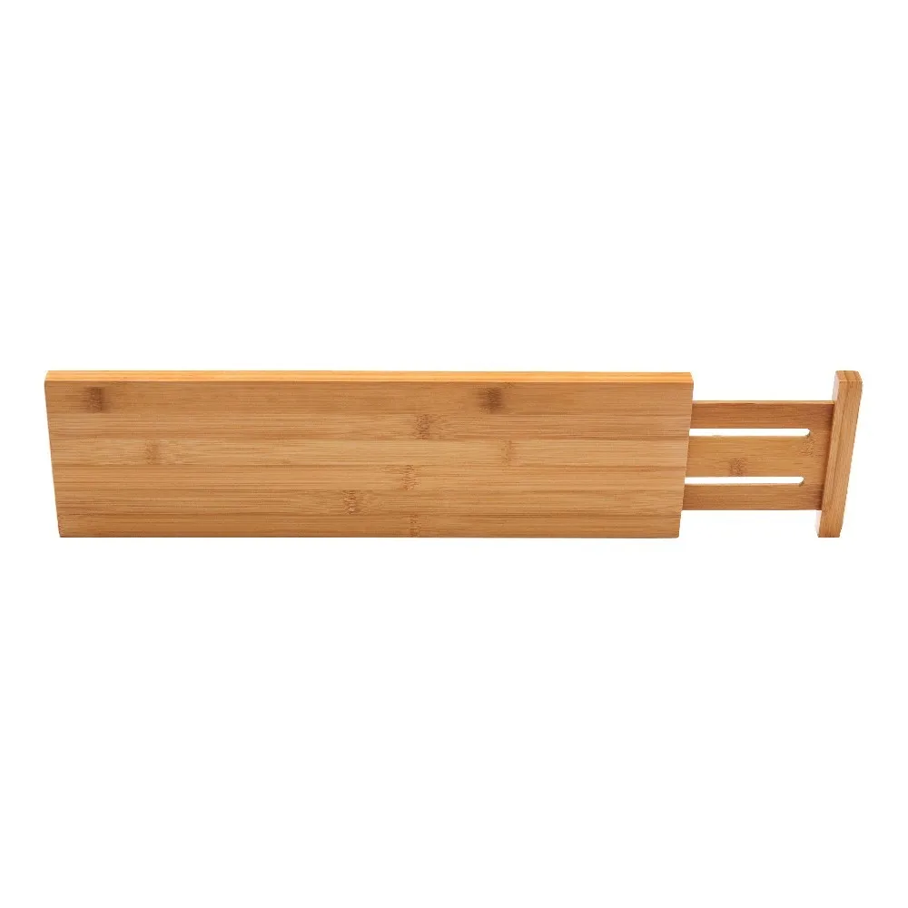 adjustable bambboo wooden kitchen cutlery drawer inserts