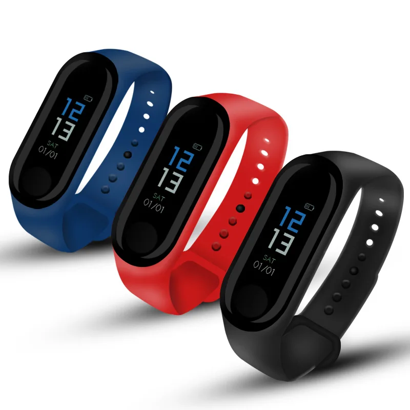 

Sports Colors Screen Smart M3 Plus Fitness Bracelet Pedometer Heart Rate Monitor Watch Activity Tracker Blood Pressure Wristband