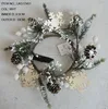 Christmas Decorations Artificial 9.5CM FOAM BERRY WITH SUGAR AND PINECONE CANDLE RING Table decorations