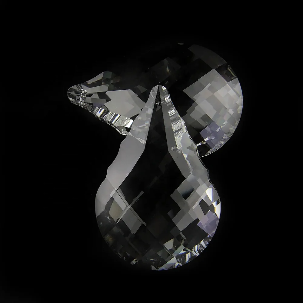 

New Gourd 63mmx42mm Transparent glass drop prism lamp parts crystal hanging lamp pendant For home/wedding decoration, Clear