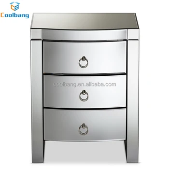 Modern 3 Curved Mirror Drawers Small Mirrored Nightstand Bedside Table Buy Meja Samping Tempat Tidur Meja Meja Samping Tempat Tidur Meja Cermin Meja Samping Tempat Tidur Product On Alibaba Com