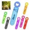 Giveaway free gift custom branded logo smart children cartoon cute clear tube play toys safety suds soap water blow bubble wand