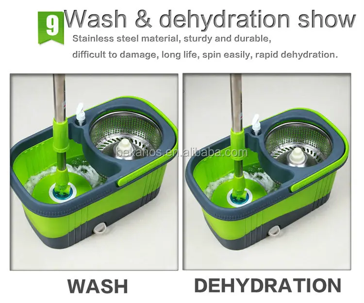 Spin Mop Square Bucket Green (14)