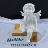 promotional gifts ceramic angel figurine cupid status for home decoration
