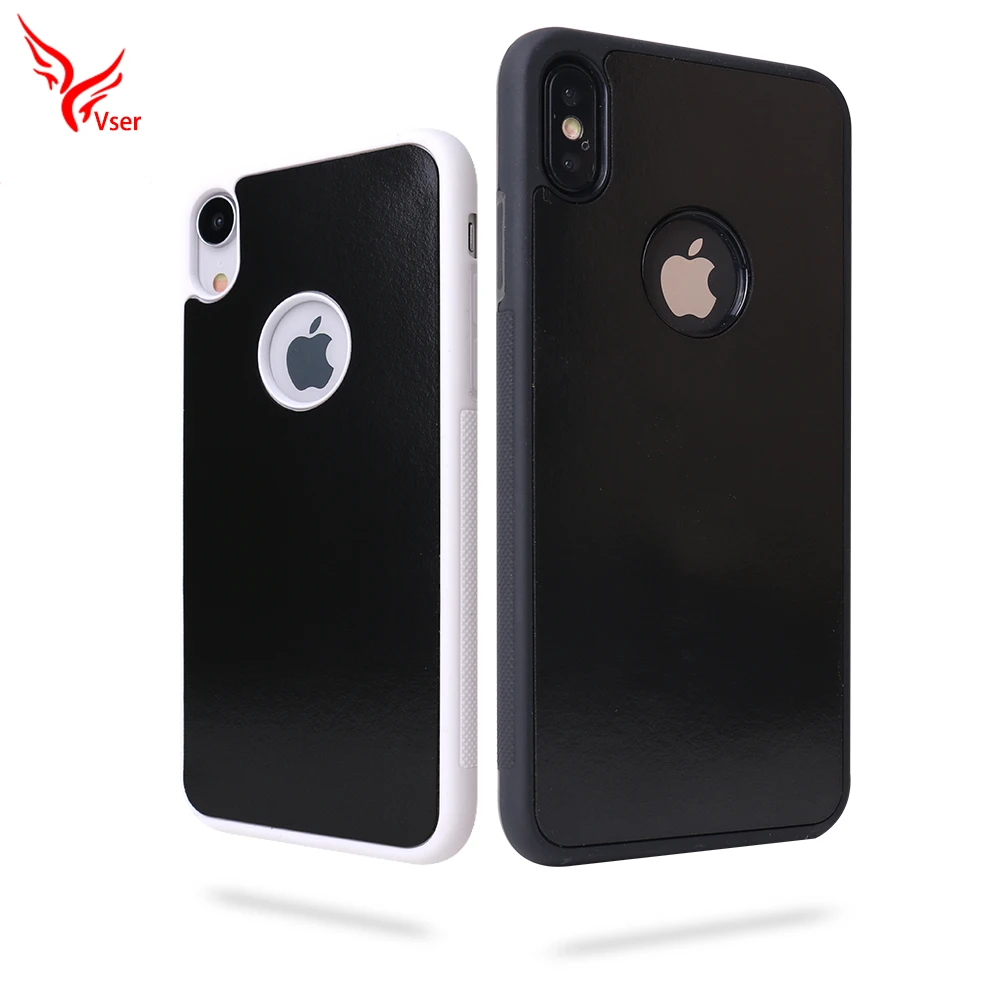 Anti-gravity sticky Black mobile cover nano suction anti gravity phone case For Iphone Xr Xs max x 8 7 6 6s plus
