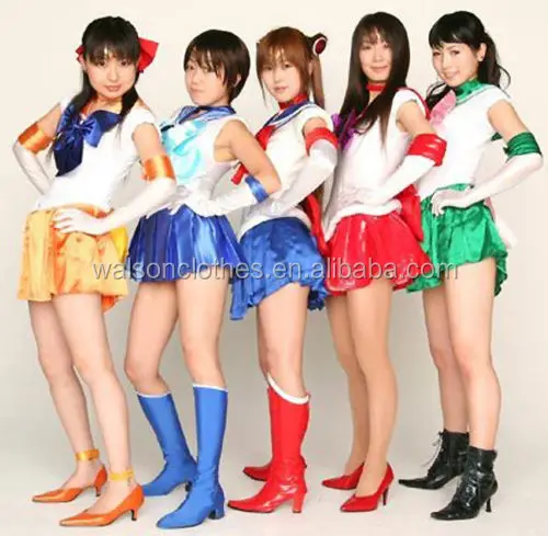 

Sailor Moon Mars Mercury Venus Costume Cosplay Uniform Fancy party Dress&Gloves