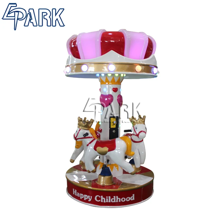 

Electric Merry Go Round Antique Children 3 Seats Mini Small Carousel For Sale