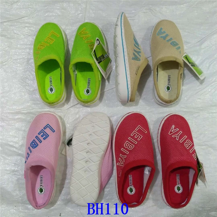 
clearance stock lots EVA moulded outsole mesh upper surplus women casual shoes 