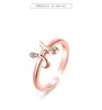 New Arrivals Simple Design Alloy Initial Rings with Alphabet Letters on Them