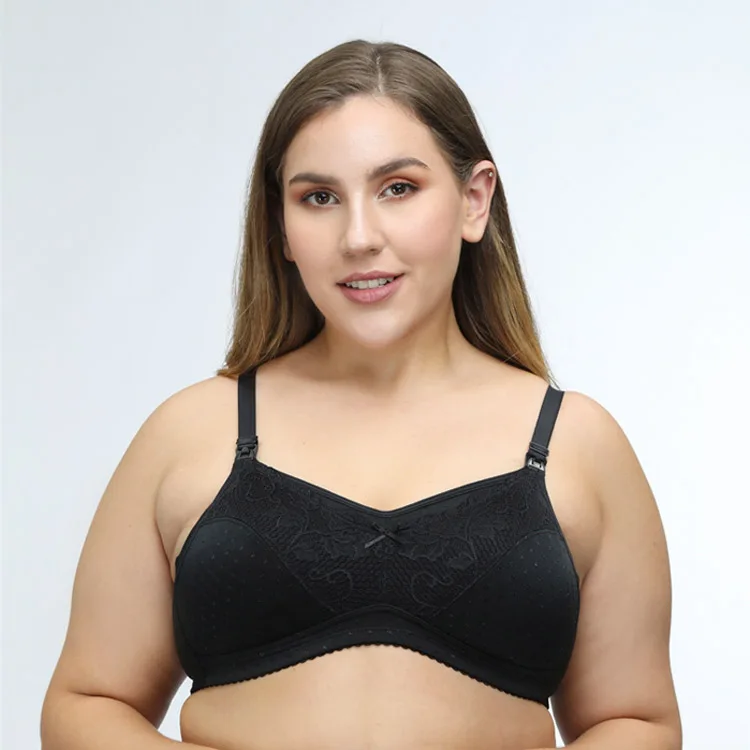 

B-G cup full cup sponge free jacquard thin steel rim lactation bra plus size bra, Customized