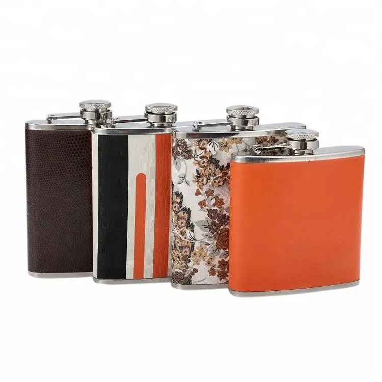 

Mikenda Hip Flask Stainless Steel/Russia 8 oz Hip flagon with leather/Hot Russia 8 oz Hip flagon, Custom made