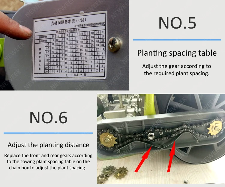 NEWEEK turnip onion seed planter hand push vegetable seeder