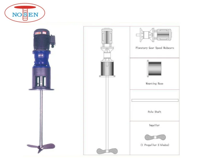 Vertical Type Milk Mixing and Food Workshop Liquid Mixer