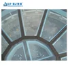 Xuzhou LF prefab steel structure warehouse dome glass cladding roof