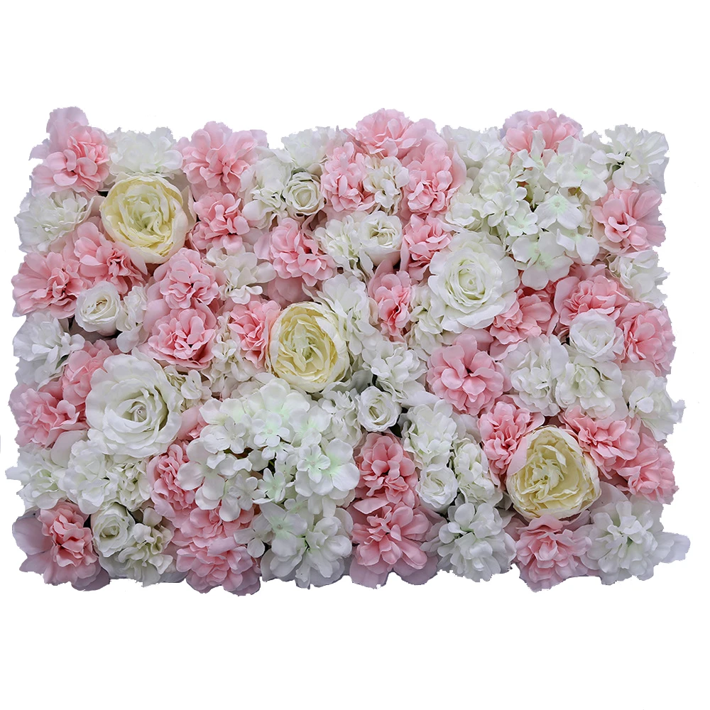 

ZERO Hot Sale Garden Rose Hydrangea Artificial Flower Wall For Home Garden Wedding Decoration, As pictures show;custom accepted