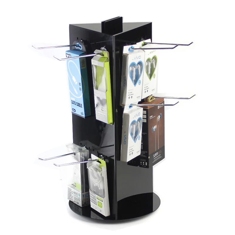 Countertop Cell Phone Showcase Charger Display Wholesale Shop Rotating