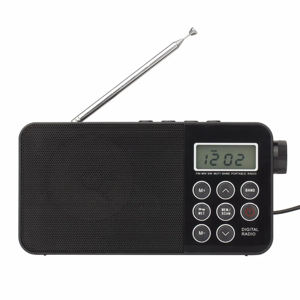 

fm am radio and digital clock shower radio 220v, Black