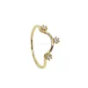 fashion jewelry promotion gift prong setting crown shape gold plated minimal ring