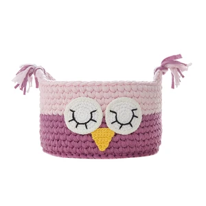 Image of Yarncrafts Fun Characters Handmade Crocheted Storage Basket Washable Basket for Desktop and Home decorative