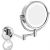 Double Side Hotel Bathroom 1X 3X/5X/7X/10X Vanity Make up Magnifying Compact Mirror with LED Light
