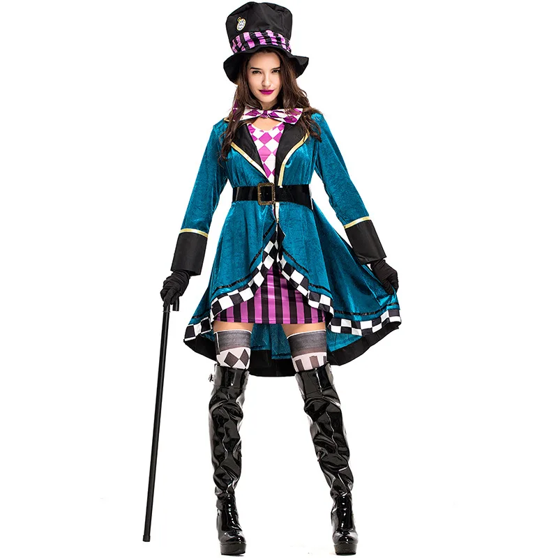 

Halloween women alice in wonderland mad hatter costume