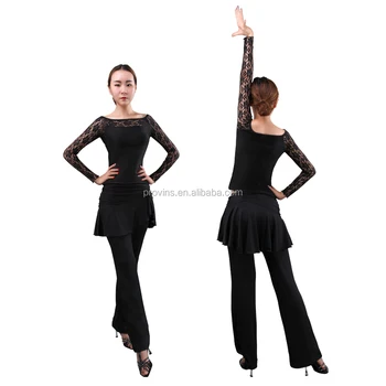 girls black dance pants