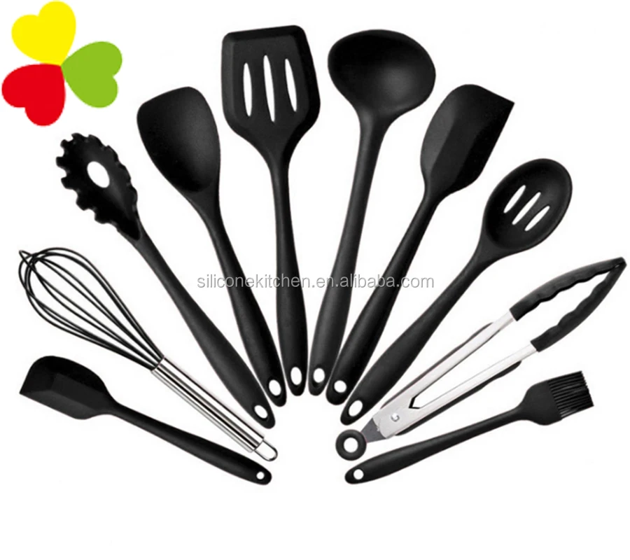 

10 PCS Silicone Kitchen Set Silicone Cooking Utensil Set, Any pantone color is available