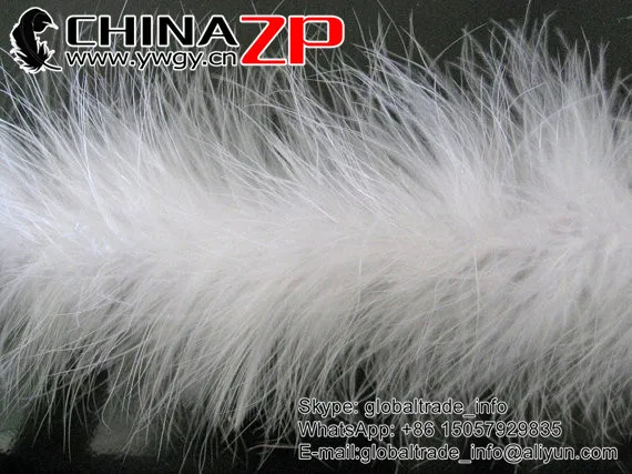 
NO.1 Feathers Supplier CHINAZP in Stock Factory Wholesale Natural Bleached White Turkey Marabou Feather Plumage Boas 