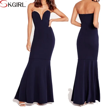 long fitted gown with slits