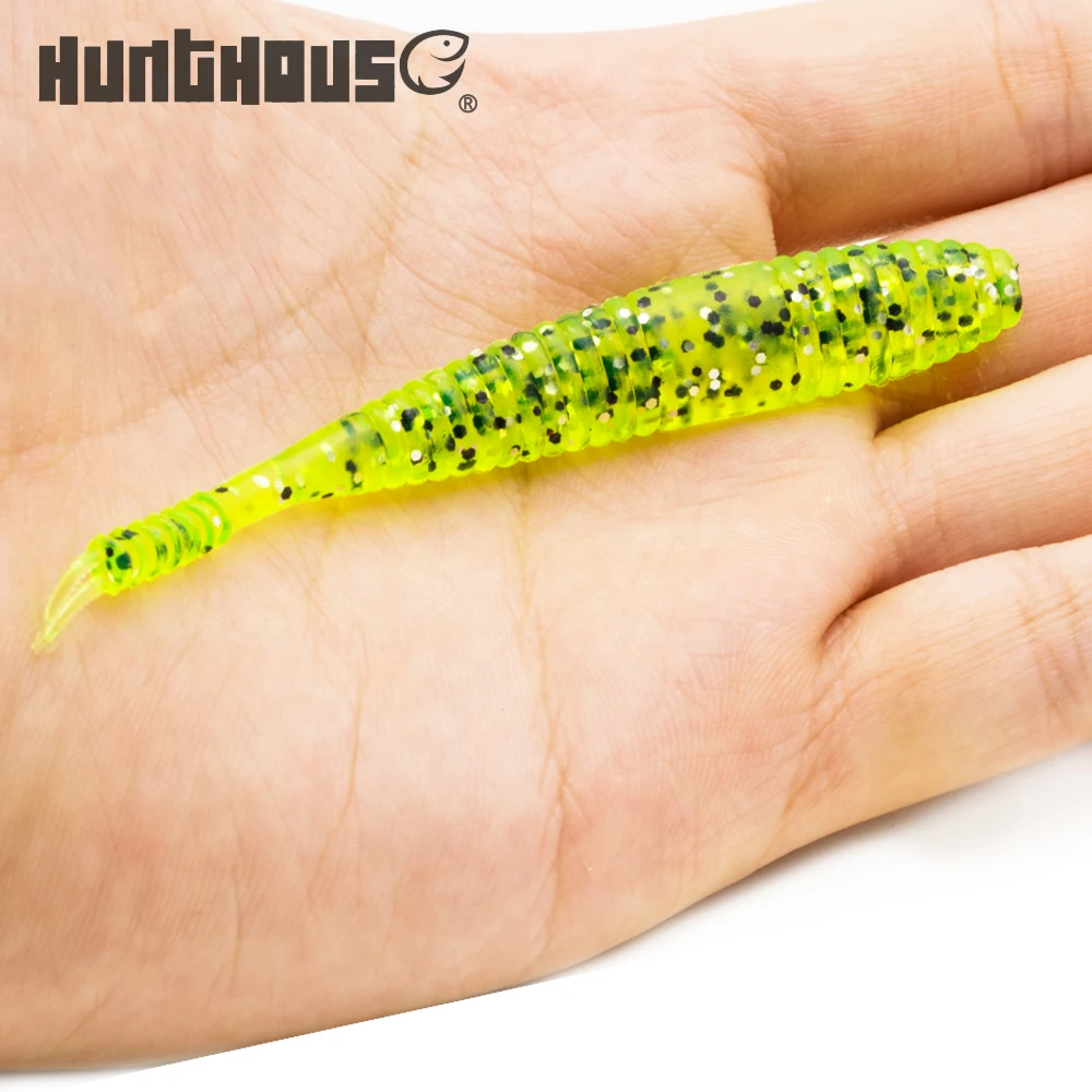 

Hunt House new arrival 9cm 3.7g soft plastic bait bait soft Worms fishing lure, 8 colors