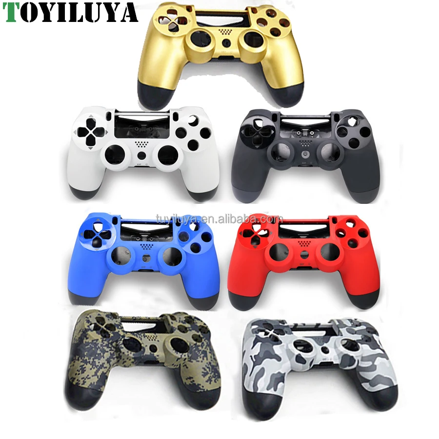 

Front Back Case Camo Matte Housing Shell for Playstation 4 PS4 Controller, White black gold camo red pink