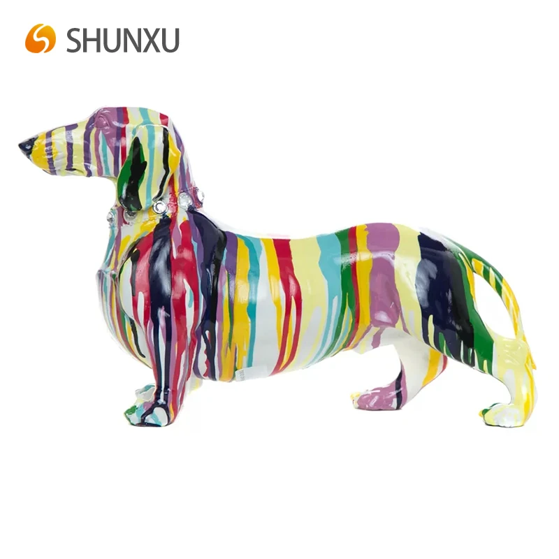 売れ筋抽象カラフルグラフィティダックスフント犬置物犬アート彫像家の装飾 Buy 抽象的なカラフルな落書きダックスフント犬の置物 落書きダックスフント 犬のアート彫像 家の装飾犬モデル Product On Alibaba Com