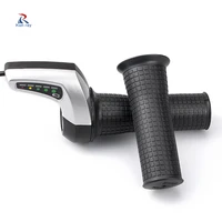 

E-Bike Handlebar Grips Ebike Throttle With Battery Indicator For Scooter