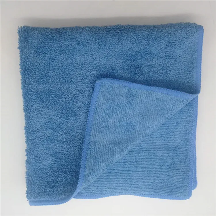 

80polyester 20polyamide microfiber cleaning fabric cloth high low pile towel pack of 50 16x16, Black;blue