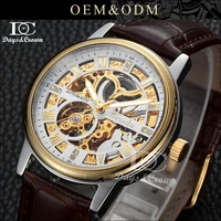 

OEM small MOQ brand your logo men skeleton automatic watch custom men mechanical skeleton watch transparent back skeleton watch