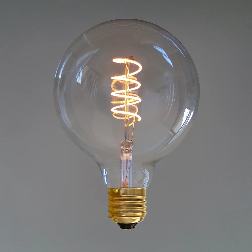 Vintage Spiral Bulb Lamp 110/220V G80 ST64 T45 A60 A19 E27 3W 5W Soft Flexible Filament LED Bulb Light For Decorative Lighting