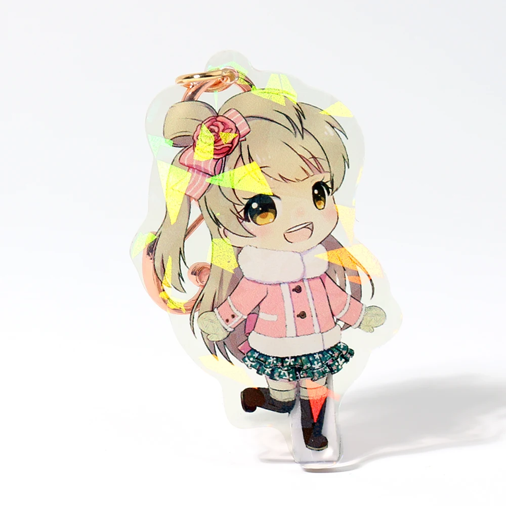 
Laser cut clear cartoon anime custom printed acrylic charms vograce acrylic keychain 