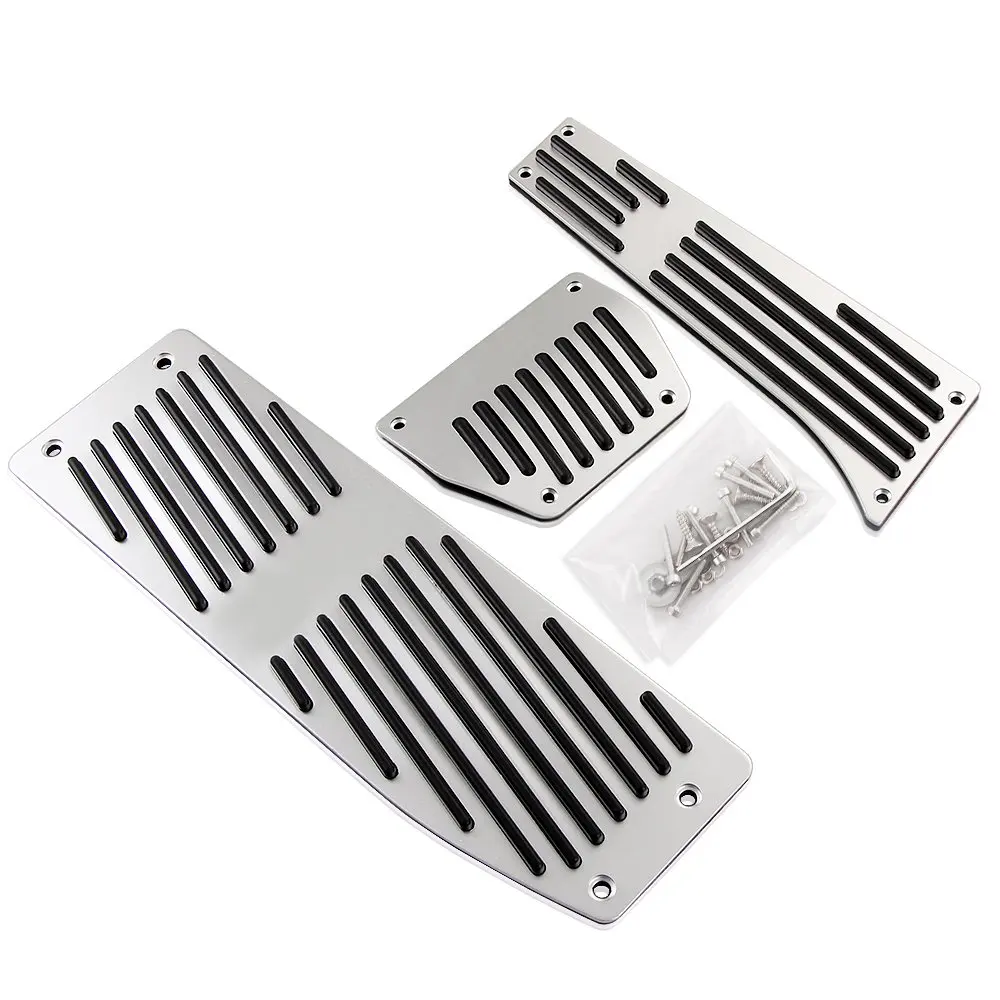 3Pcs AT Brake Foot Rest Pedals for //////M BMW 3 Series 1998-2011 E46 E90 E92 E93
