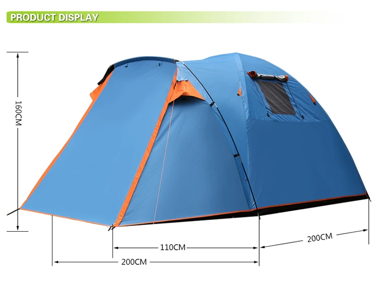 Durable 3-4 people with Vestibule Instant outdoor tent  camping family tent