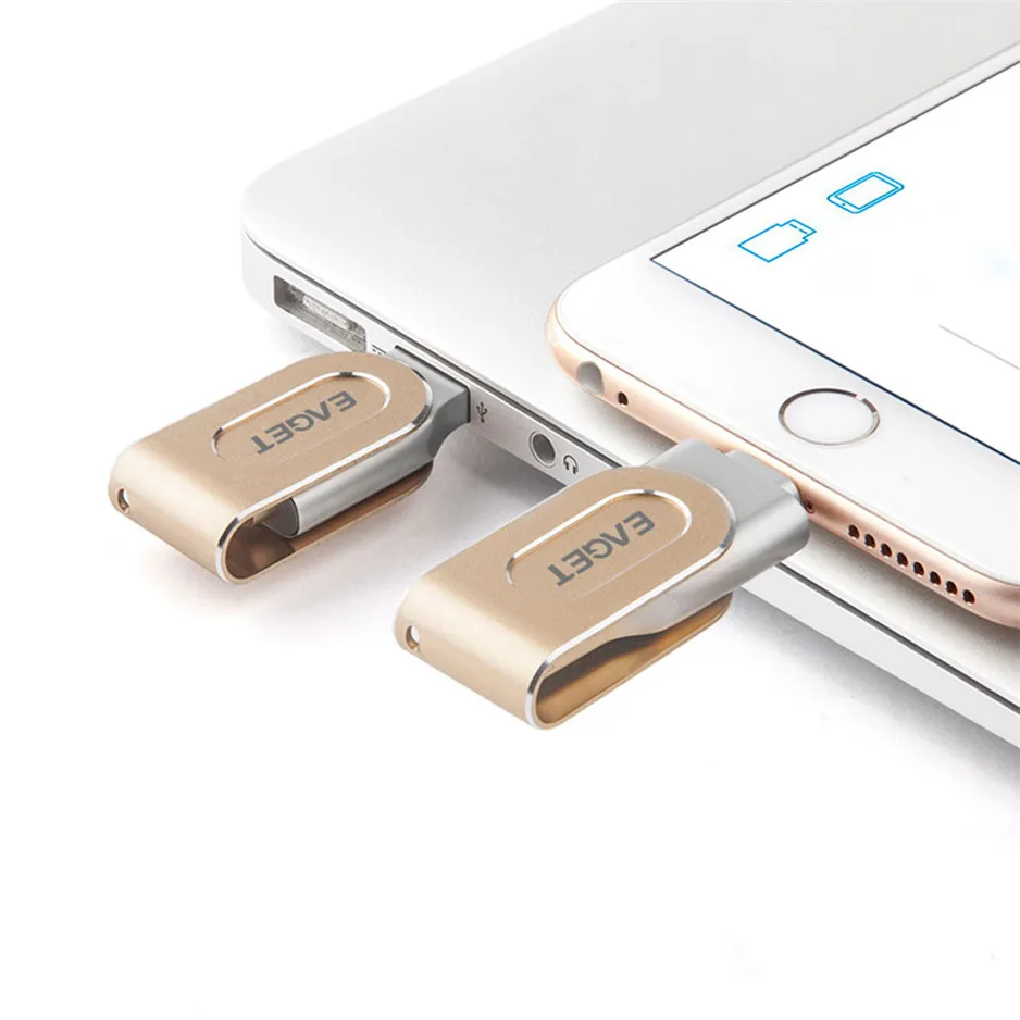 

Eaget USB Flash Drive iphone 128GB USB 3.0 MFI Pen drive Metal Pendrive USB Stick Flash Drive for iPhone iPad