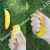 custom Hot dried Soft plastic anti stress banana with keychain