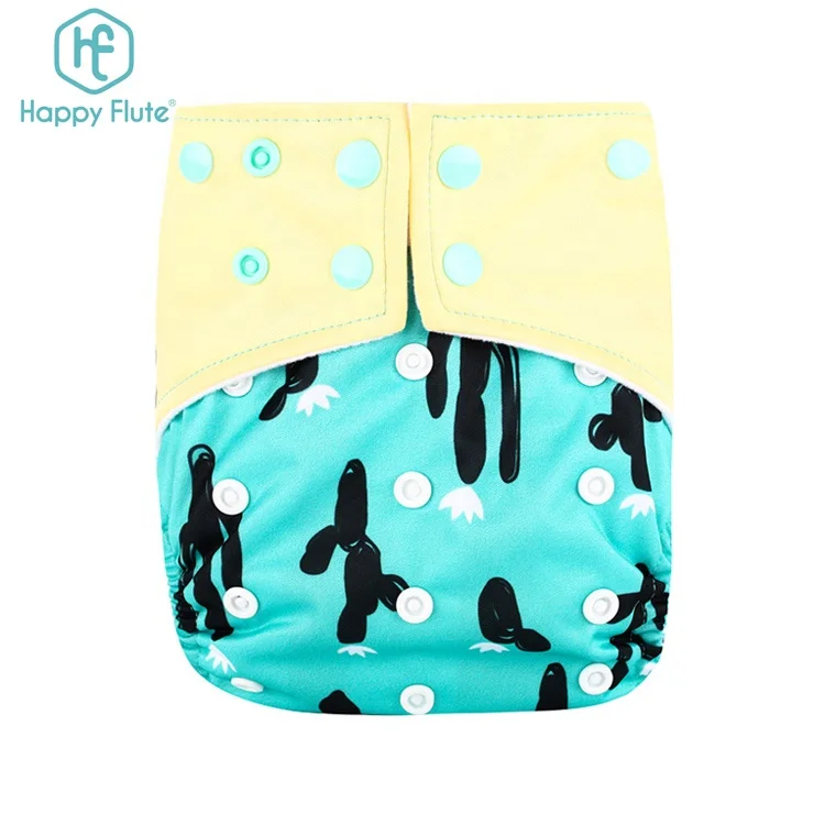 

HappyFlute New custom design washable pocket cloth nappies adjustable reusable cloth diapers, Colorful