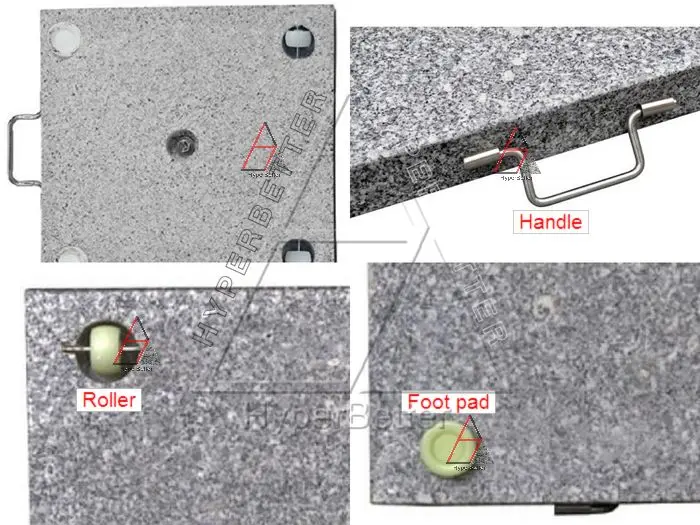25kgs square outside granite umbrella base