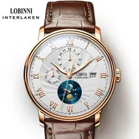 

LOBINNI L1023 Waterproof 316L Romantic Saat Girls Watches Men Wrist Luxury Brand Automatic Mechanical Watch