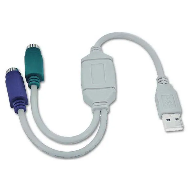 Usb To Ps/2 Converter Adapter Cable For Old Keyboard Mouse Minidin 6
