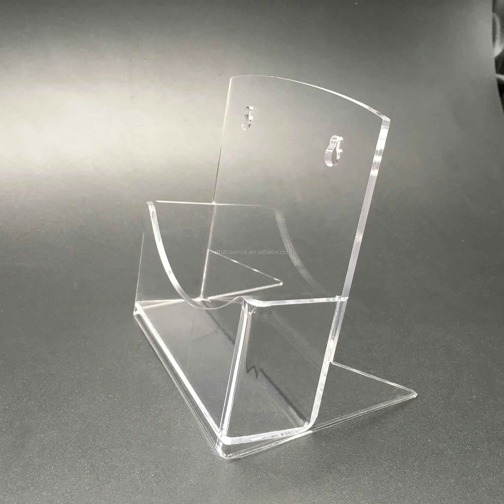 2 Pockets Plastic Acrylic Flyer Holder A5 Acrylic Brochure Holder